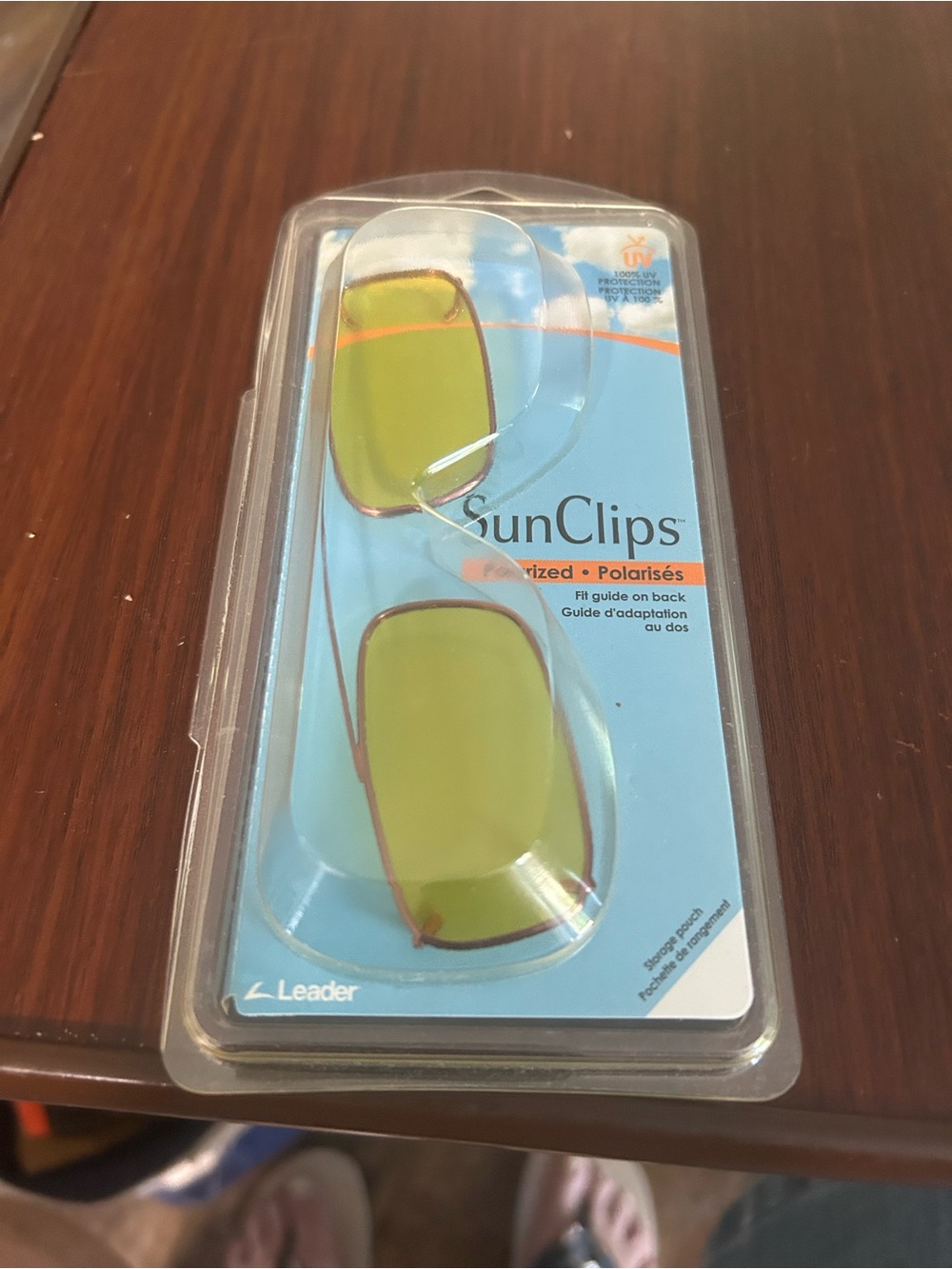 SunClips Polarized Clip-On Sunglass Lenses - yellow, 100% UV protection